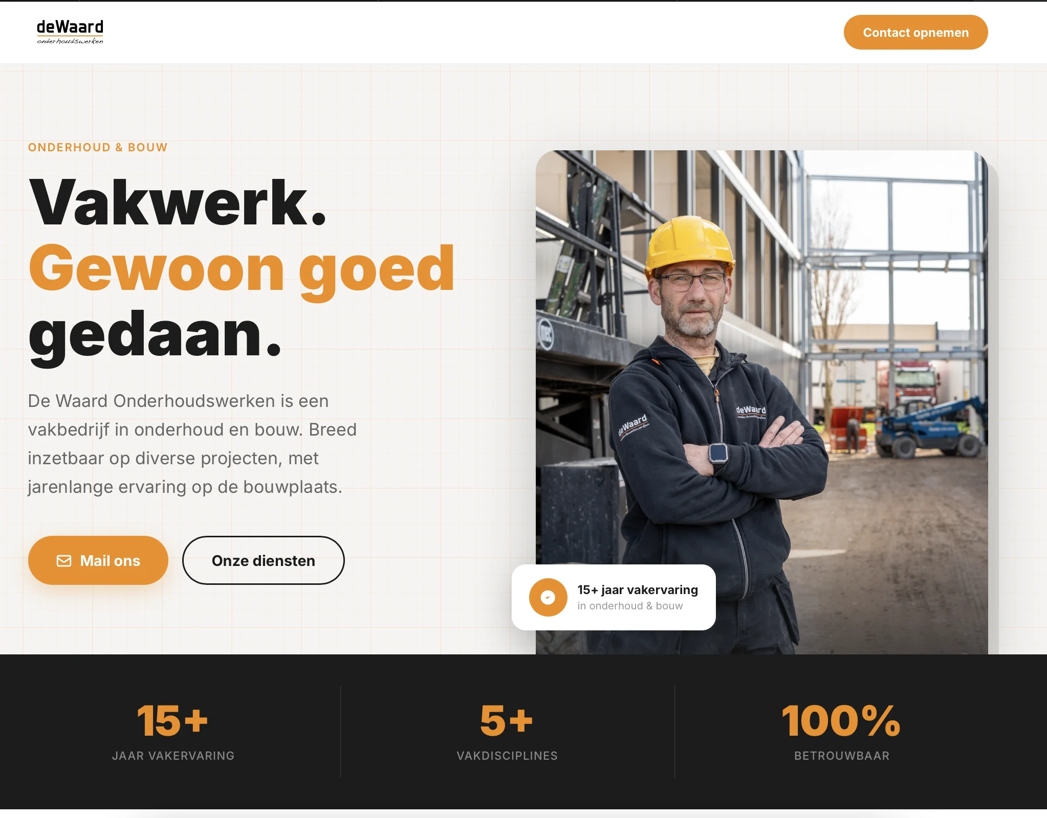 De Waard Onderhoudswerken, Een digitaal visitekaartje voor een vakman